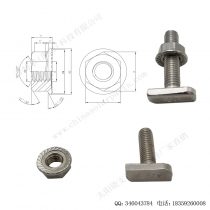 太阳能光伏安装配件法兰螺母M8-F-N208-10