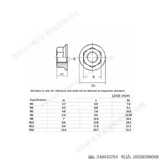 太阳能光伏安装配件法兰螺母M8-F-N208-5