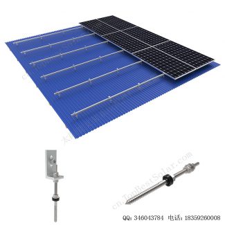 太阳能屋顶支架安装系统-L脚+双头螺杆(尖头)-SPC-RF-CK08-FA-H020-2