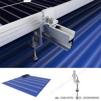 太阳能屋顶支架安装系统-L脚+双头螺杆(尖头)-SPC-RF-CK08-FA-H020-4