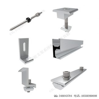 太阳能屋顶支架安装系统-L脚+双头螺杆(尖头)-SPC-RF-CK08-FA-H020-6