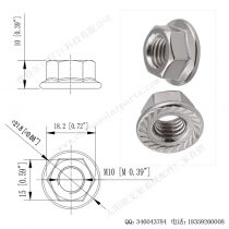 太阳能光伏安装配件法兰螺母M10-F-N210-1