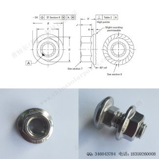 太阳能光伏安装配件法兰螺母M10-F-N210-6