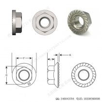 太阳能光伏安装配件法兰螺母M10-F-N210-7