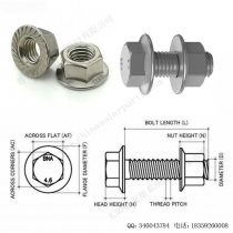 太阳能光伏安装配件法兰螺母M12-F-N212-7
