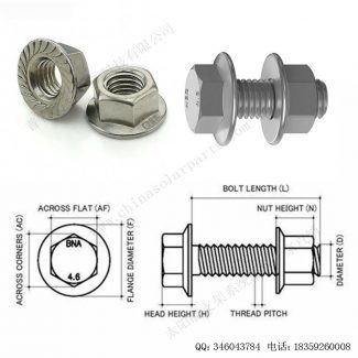 太阳能光伏安装配件法兰螺母M12-F-N212-7