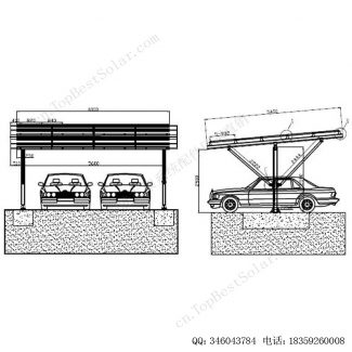 太阳能光伏车棚安装系统-7