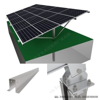 太阳能地面安装系统铝合金支架-单立柱打桩-1