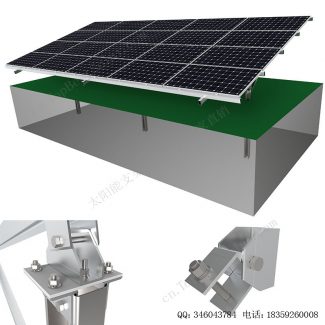 太阳能地面安装系统铝合金支架-单立柱打桩-2