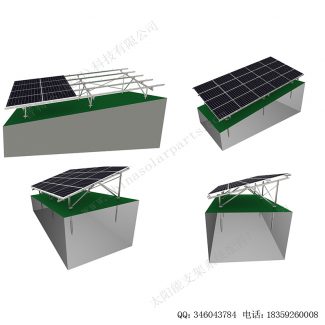 太阳能地面安装系统碳钢支架W型斜坡-2