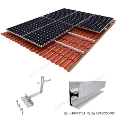 太阳能琉璃瓦屋顶安装系统–侧安装挂钩-SPC-RF-IK02-DR-1