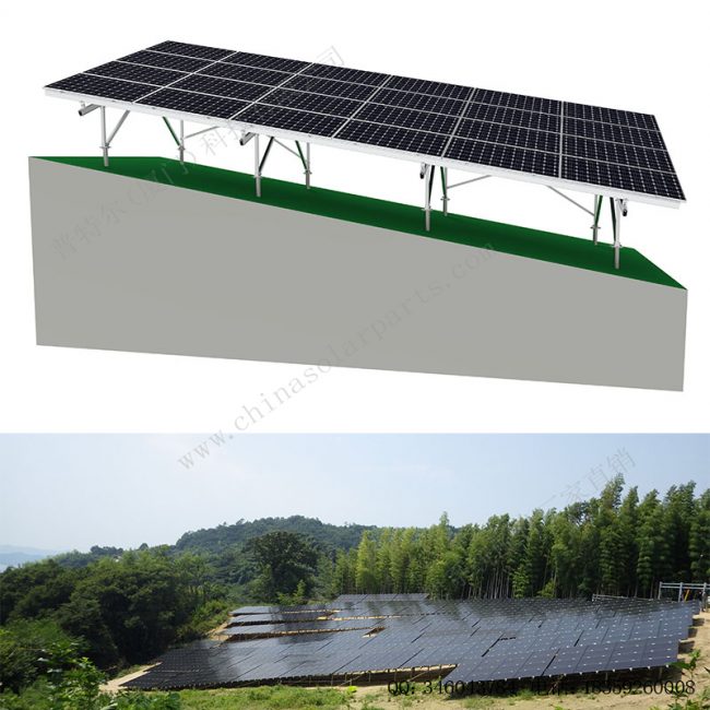 太阳能电池板安装系统斜坡地面安装-SPC-GA-4H-W-EW-SN-1