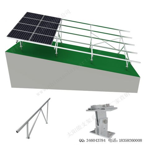 太阳能电池板安装系统斜坡地面安装-SPC-GA-4H-W-EW-SN-2