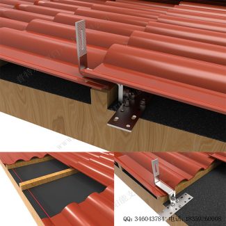 solar tile mounting hooks for side mounted-SPC-IK-03-4