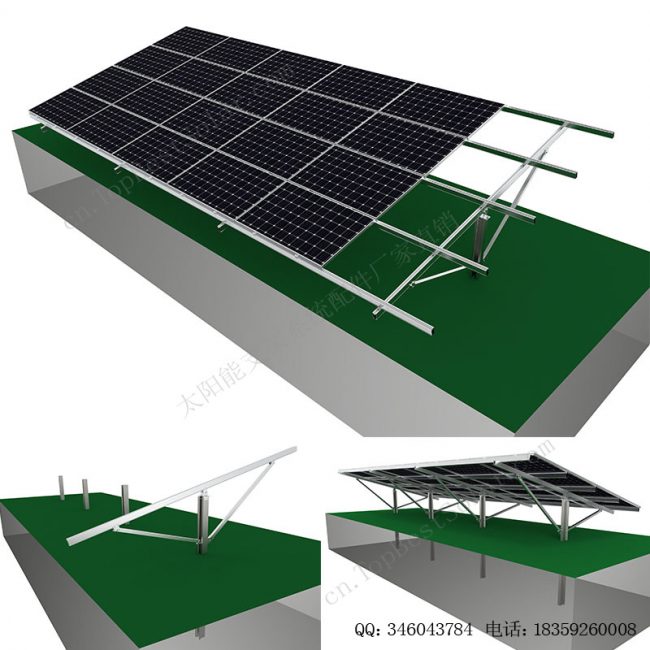 单立柱式地面太阳能安装支架-SPC-JA-4H-PCW-2