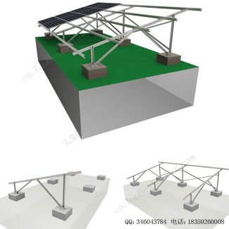 太阳能电池板地面安装结构-混凝土基础-SPC-CC-4H-W-5