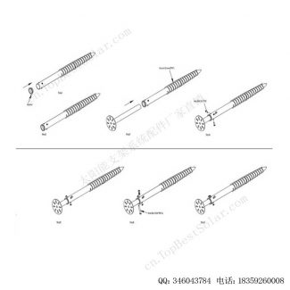 可调法兰盘地桩，碳钢Q235