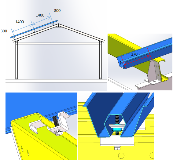 BIPV屋顶安装支架系统防水