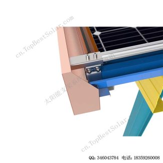 无框太阳能板防水车棚安装